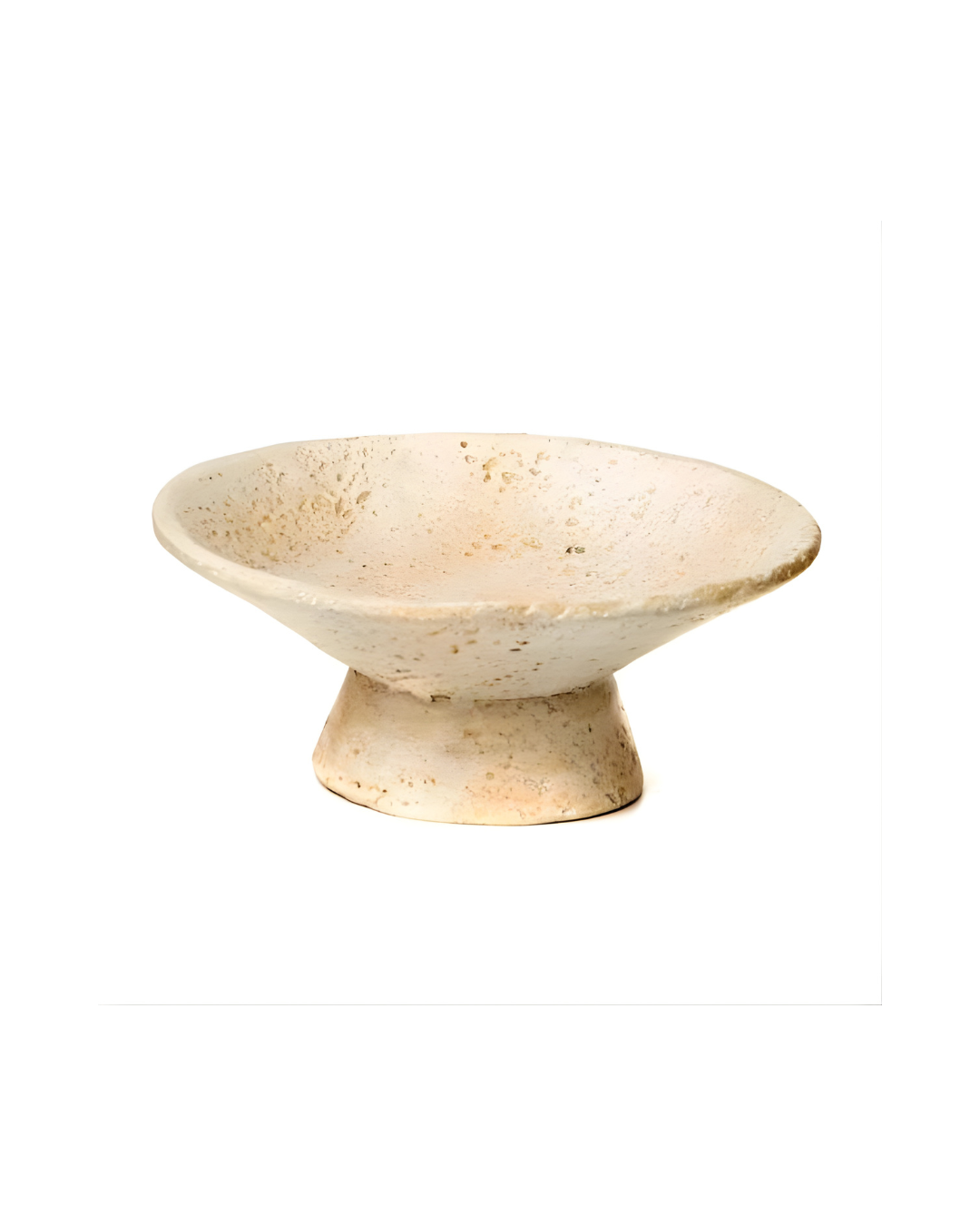 קערת דקורציה עגולה דמוי טרוורטין - Serena