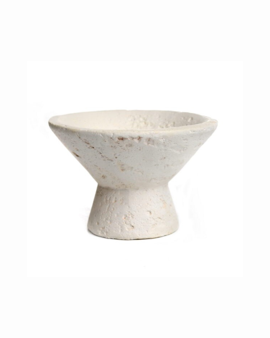 קערית דקורציה עגולה דמוי טרוורטין על רגל - Elevia