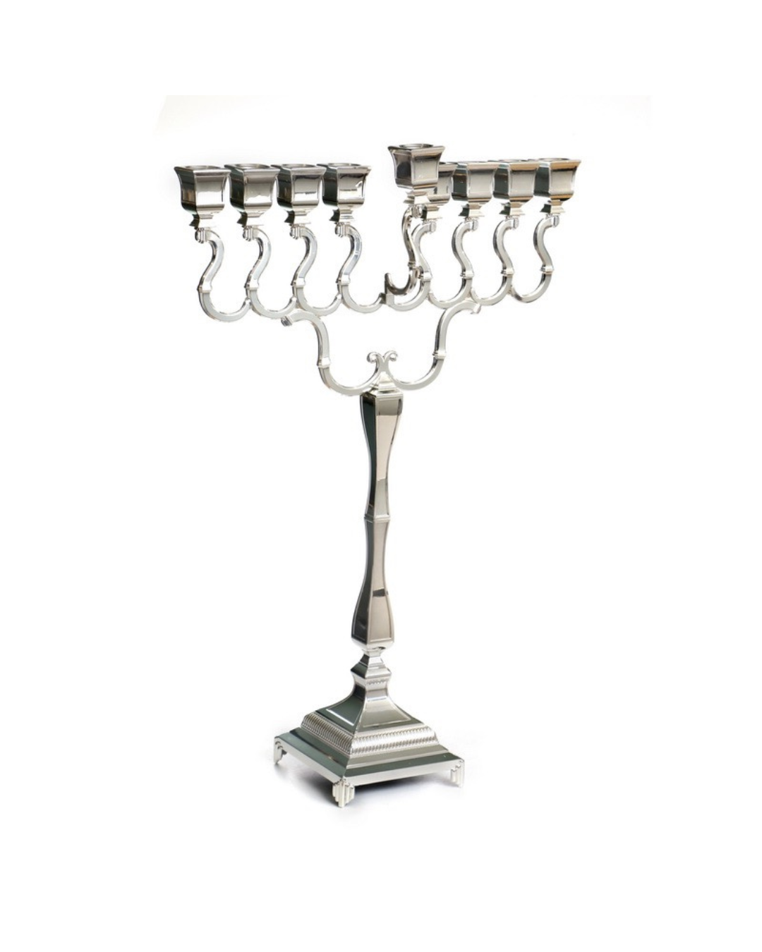 חנוכיית “ברוק המכבים” – דגם ברוק בציפוי כסף