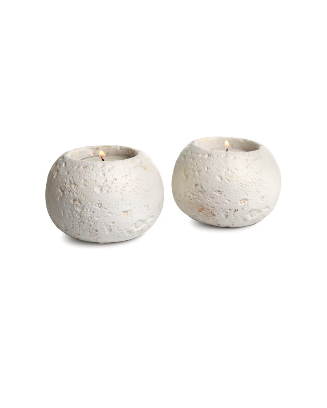 זוג פמוטים דמוי טרוורטין עגולים - Lucea