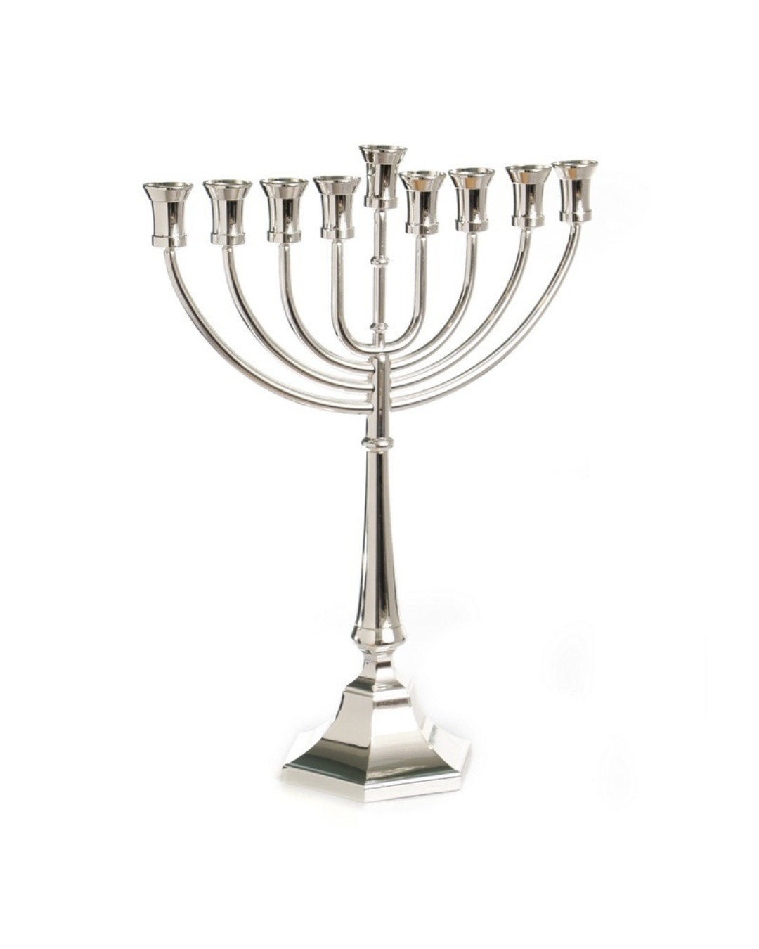 חנוכיית “אור מלכות” – מתכת בציפוי כסף