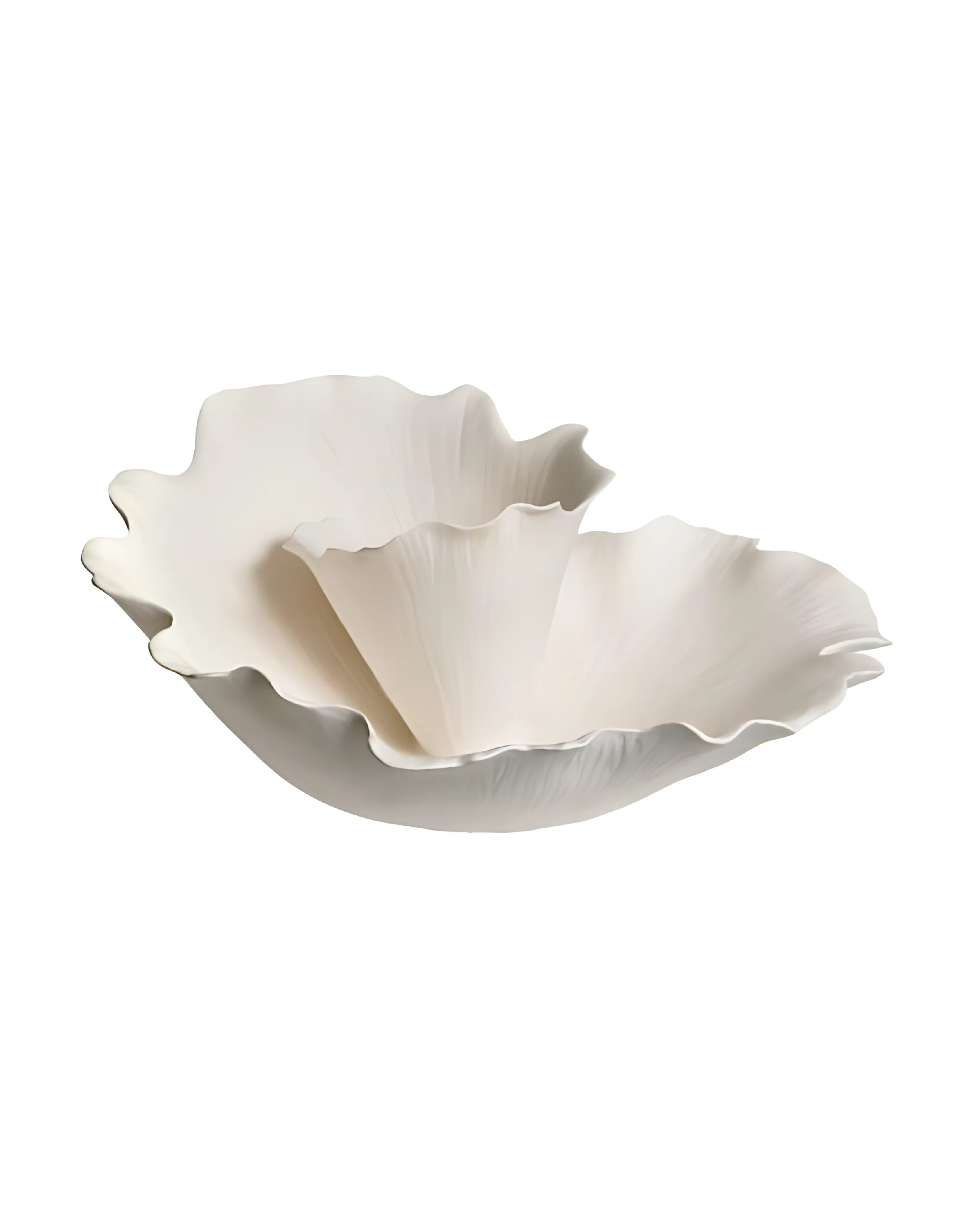 קערת קרמיקה רומי לבנה – White Algae Bowl
